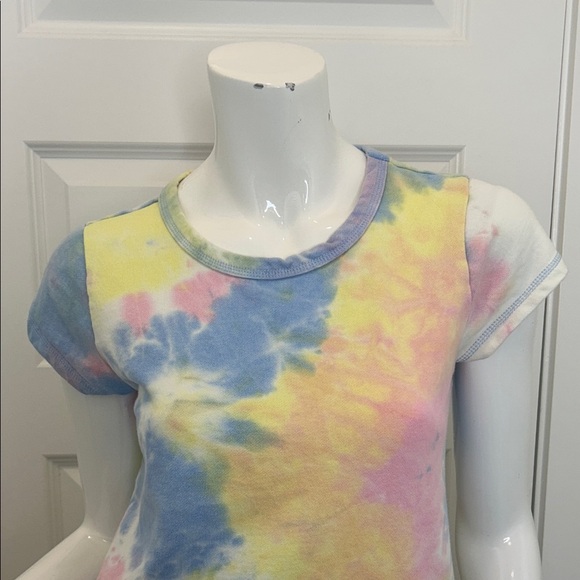 She + Sky Tie-Dye Mini Dress - Blue, Yellow, Pink - Picture 2 of 7